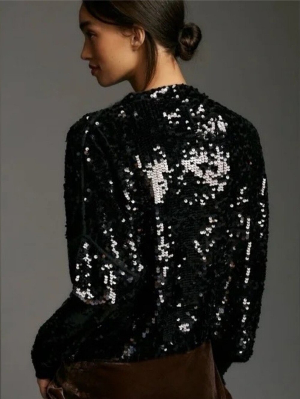 NWT Pilcro From Anthropologie 100% Cashmere Sequin Top 🌸 Size XL